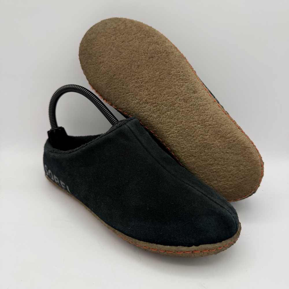 Youth Sorel Black Suede Lanner Ridge‎ II Slippers Slip-On Loafers Mules Size 5